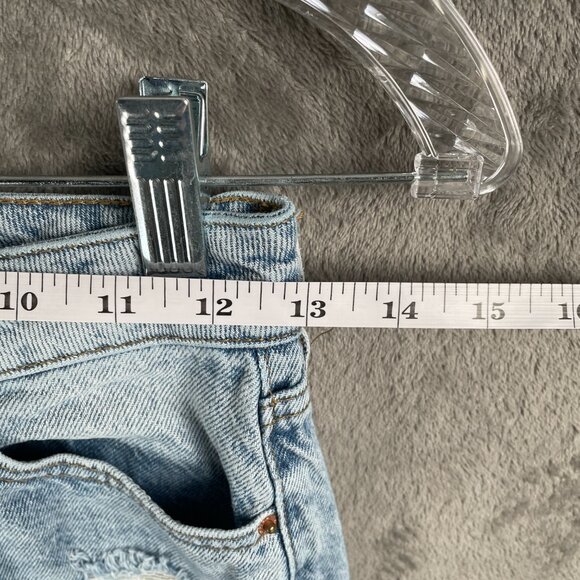 PacSun Mom Jean Womens 24 Light Wash Distressed Mid Rise Y2K Grunge Skater 24x27 - Picture 7 of 8